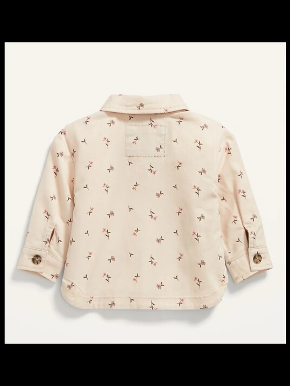 Old Navy Cream Floral Button-Front Jacket & Overall Set